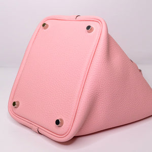 HERMES PICOTIN 18 LOCK BAG CLEMENT 3Q ROSE SAKURA GHW STAMP K