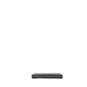 PRADA ZIP AROUND WALLET IN BLACK GHW