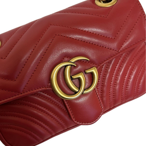 GUCCI MINI MARMONT GHW RED