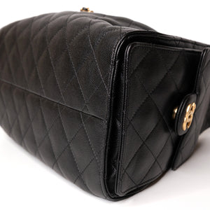 CHANEL SMALL 25 HANDBAG GRAINED CALFSKIN BLACK GHW (MICROCHIP)
