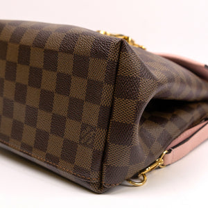 LOUIS VUITTON CLAPTON DAMIER EBENE PINK LEATHER BACKPACK