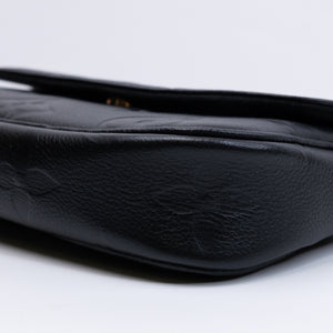 LOUIS VUITTON IVY WALLET ON CHAIN MONOGRAM EMPREINTE LEATHER BLACK GHW