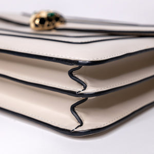 BVLGARI SEPRENTI FOREVER SHOULDER BAG WHITE GHW