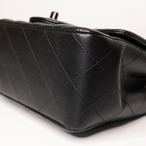 CHANEL MINI SQUARE FLAP BAG LAMBSKIN SO BLACK