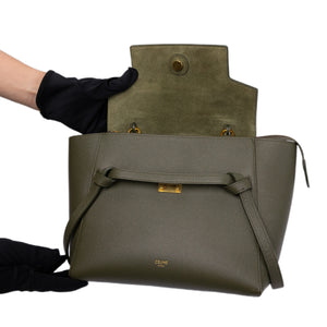 CELINE MICRO BELT BAG CALFSKIN MATCHA GREEN GHW