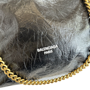 BALENCIAGA WOWEN'S CRUSH MEDIUM TOTE BAG IN BLACK