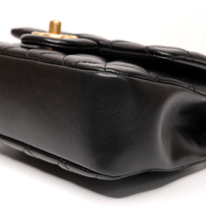 CHANEL 25B PEARL HANDLE MINI SQUARE LAMBSKIN LEATHER GHW (MICROCHIP)