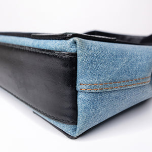 BALENCIAGA NAVY CABAS SMALL TOTE IN BLUE COATED CANVAS