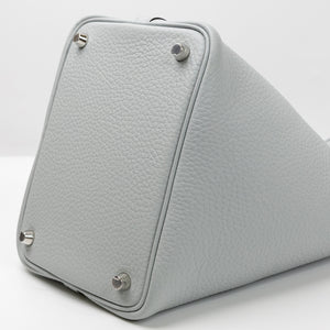 HERMES PICOTIN 18 LOCK BAG CLEMENCE BLUE PALE STAMP W