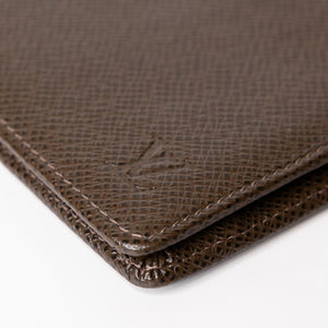 LOUIS VUITTON MULTIPLE WALLET BROWN LEATHER