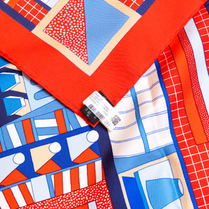 HERMES A GARDEN OF SHAPES SILK SCARF 90CM