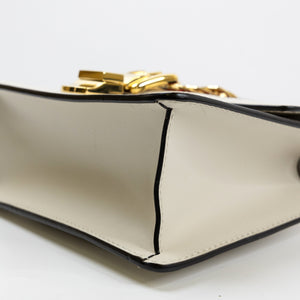 GUCCI MINI SYLVIE CALFSKIN WHITE GHW