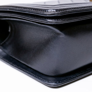 CHANEL LE BOY MEDIUM LAMB SKIN BLACK GHW
