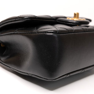 CHANEL 25B PEARL HANDLE MINI SQUARE LAMBSKIN LEATHER GHW (MICROCHIP)