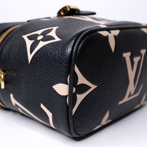 LOUIS VUITTON VANITY PM BLACK/BEIGE CALFSKIN GHW