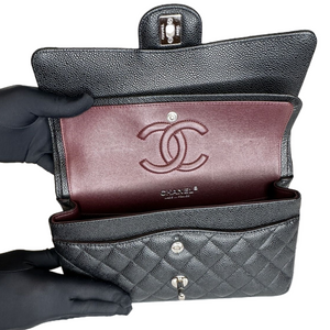 CHANEL MEDIUM SIZE CLASSIC FLAP CAVIAR LEATHER SHW