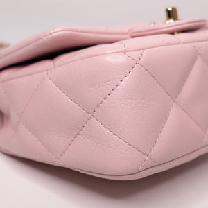 CHANEL 25P TOP HANDLE MINI FLAP BAG （MICROCHIP)