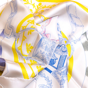 HERMES ETRIERS SILK SCARF 90CM