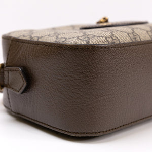 GUCCI GG SUPREME CAMERA BAG BROWN MULTICOLOURED CANVAS /LEATHER GHW