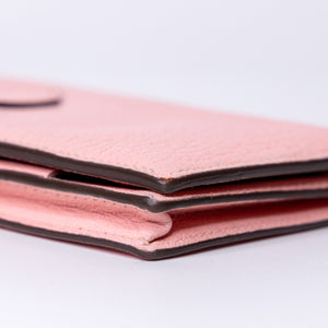 HERMES BEARN LONG WALLET CHEVRE MYSORE 3Q ROSE SAKURA SHW STAMP T