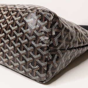 GOYARD BOHEME HOBO PM BAG GOYARDINE CANVAS BLACK SHW