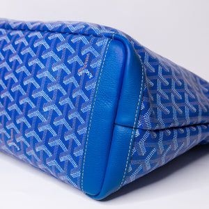 GOYARD ARTOIS GM TOTE BAG GOYARDINE CANVAS/CALFSKIN BLUE SHW