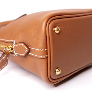 HERMES MINI BOLIDE EVERCOLOR GOLD GHW STAMP K