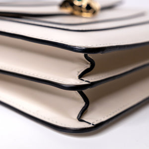 BVLGARI SEPRENTI FOREVER SHOULDER BAG WHITE GHW