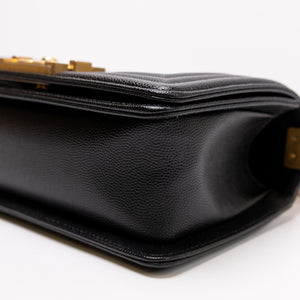 CHANEL LEBOY SMALL BLACK CAVIAR LEATHER GHW