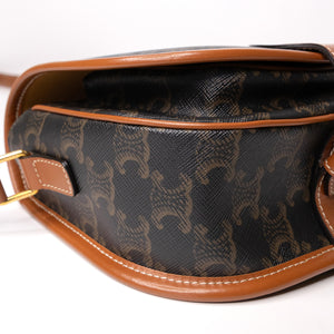 CELINE FLOCO BAG IN TRIOMPHE CANVAS GHW