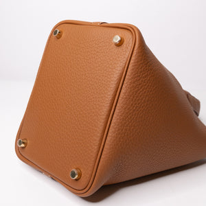 HERMES PICOTIN 18 LOCK BAG CLEMENCE GOLD GHW STAMP K