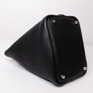 HERMES PICOTIN 18 LOCK BAG CLEMENCE BLACK SHW STAMP Y