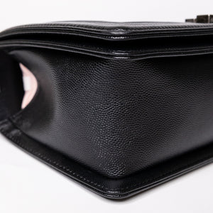 CHANEL LEBOY MEDIUM BLACK CAVIAR LEATHER GHW