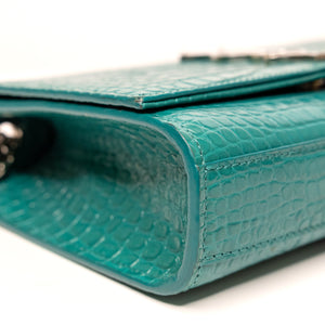 SAINT LAURENT SMALL KATE BAG WITH TASSEL CROC-EMBOSSED LEATHER SHW