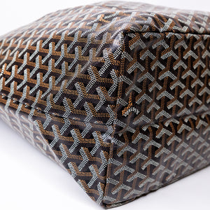 GOYARD SAINT LOUIS GM TOTE BAG GOYARDINE CANVAS/LEATHER  BLACK SHW