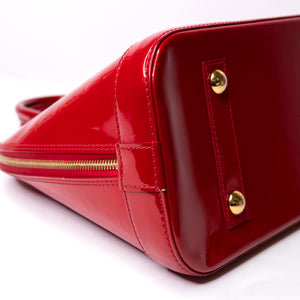 LOUIS VUITTON ALMA PM PATENT LEATHER RED GHW