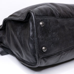 MIUMIU TOTE BAG LEATHER BLACK