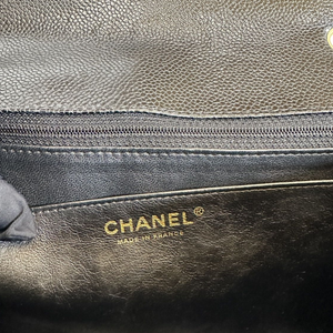 CHANEL CLASSIC DOUBLE FLAP JUMBO BLACK CAVIAR LEATHER GHW