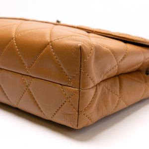 CHANEL VINTAGE FLAP BAG CARAMEL LAMBSKIN SHW