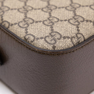 GUCCI GG SUPREME CAMERA BAG BROWN MULTICOLOURED CANVAS /LEATHER GHW