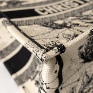DIOR MEDIUM BOOK TOTE TOILE DE JOUY ZODIAC EMBROIDERY