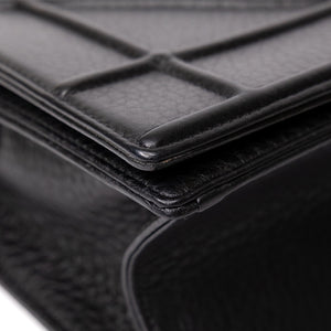 CHRISTIAN DIOR MEDIUM DIORAMA STUDDED BLACK CALFSKIN GHW
