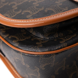 CELINE FLOCO BAG IN TRIOMPHE CANVAS GHW