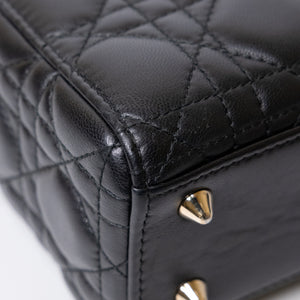 CHRISTIAN DIOR MY ABC DIOR SMALL LADY DIOR LAMBSKIN BLACK GHW