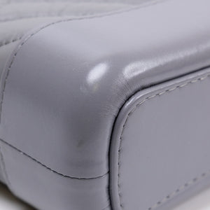 CHANEL SMALL CHEVRON GABRIELLE HOBO BAG GREY CALFSKIN LEATHER MULTICOLOURED HARDWARE