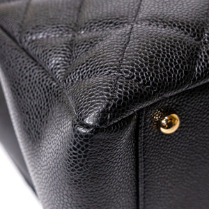 CHANEL CAVIAR GRAND SHOPPING TOTE BAG XL BLACK GHW