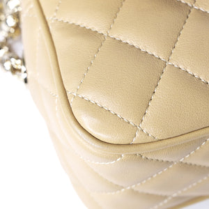 CHANEL CAMERA BAG WITH TASSEL BEIGE SHW