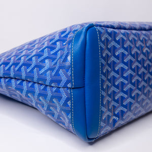 GOYARD ARTOIS GM TOTE BAG GOYARDINE CANVAS/CALFSKIN BLUE SHW