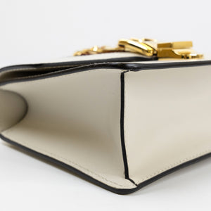 GUCCI MINI SYLVIE CALFSKIN WHITE GHW