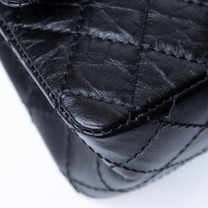 CHANEL MINI 2.55 REISSUE AGED CALFSKIN BLACK GHW